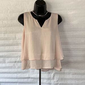 Metaphor Women's Sheer Tank Top Blush Pink Size Small Sleeveless Lightweight